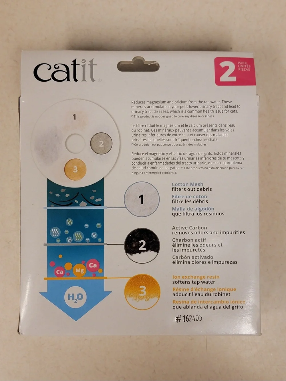 Triple Action Fountain Filter by Catit - (2 Pack)